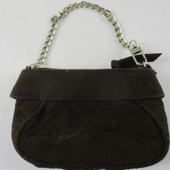 Vera Bradley Colette mini Quilted Microfiber Coin Purse Chain Metal Strap - Picture 4 of 9